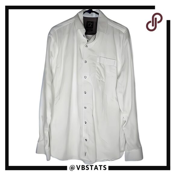 Johnnie-O Men’s Long Sleeve Newfield Top Shelf Button Up Shirt White Large - Picture 2 of 11